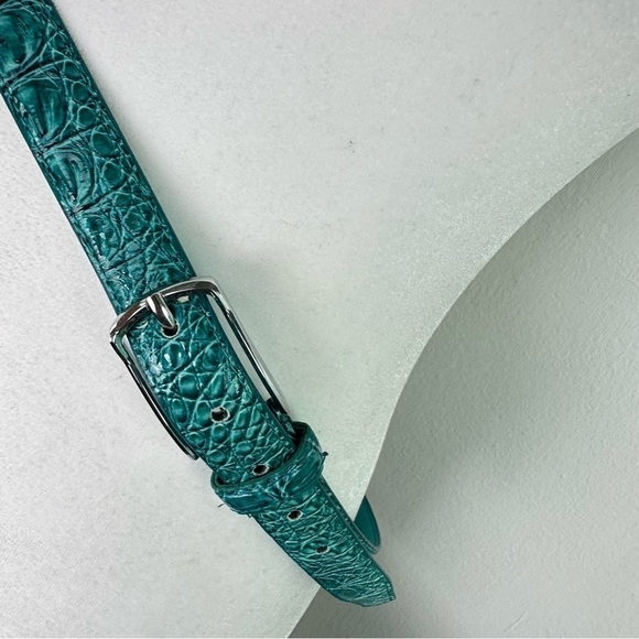 Accessories - Green Crocodile Pattern Belt